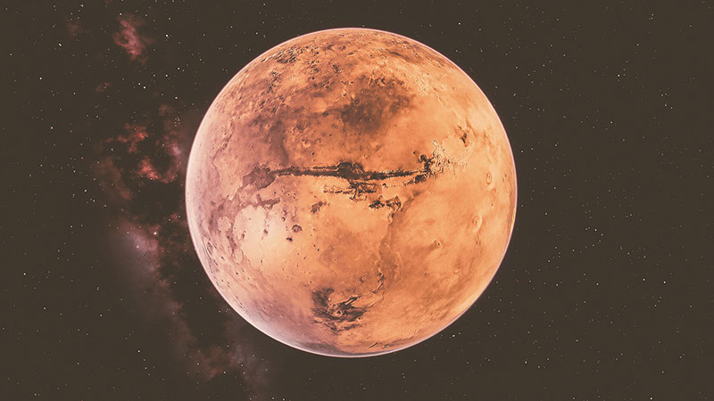 La temperatura de Marte.